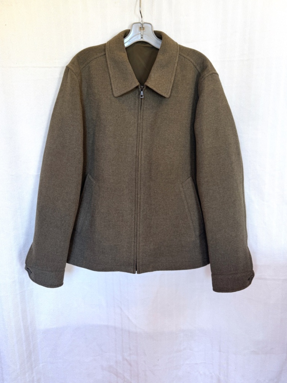 Uniqlo Olive Green Wool-Blend Bomber Jacket